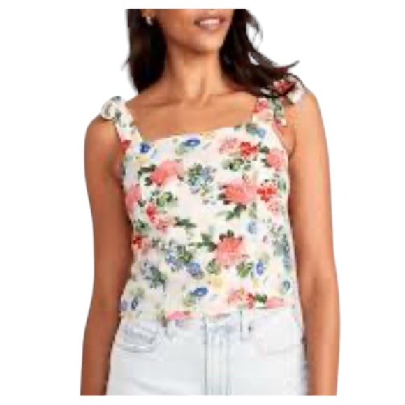 Old Navy Tops - Old Navy Fitted Tie-Shoulder Cropped Dobby Corset Cami Top Women’s Size 3X NWT